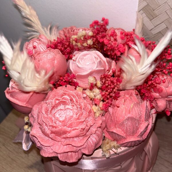 Bouquet de bougies Rose – Image 2