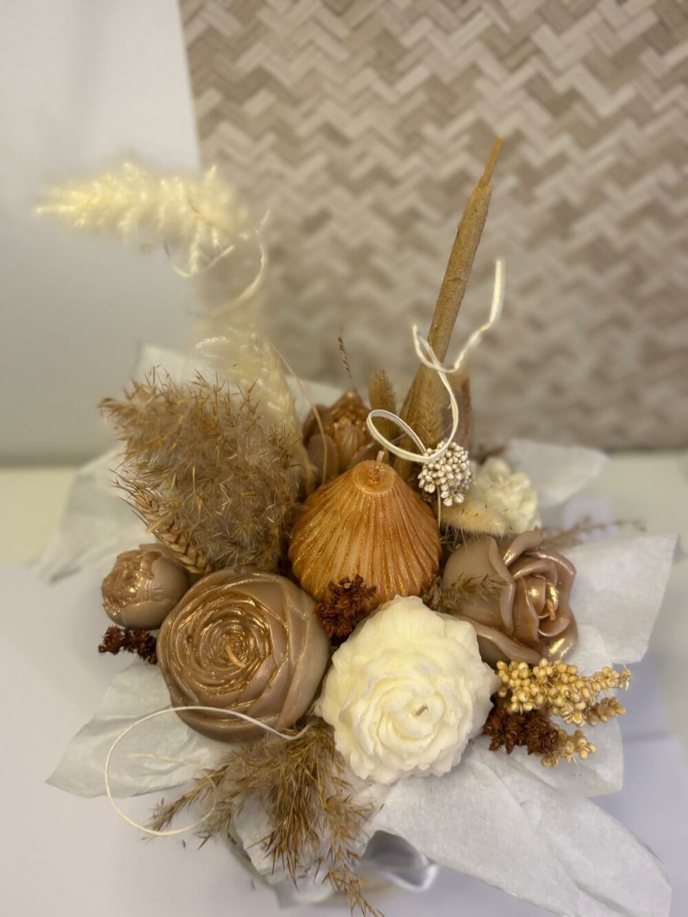 Bouquet de bougies Dorée – Image 4
