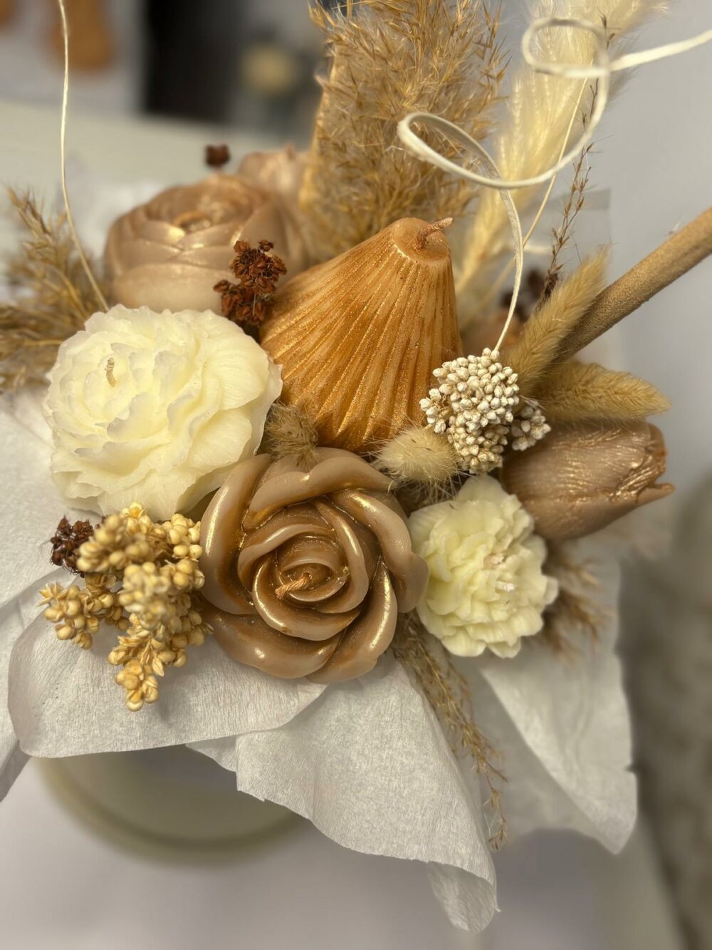 Bouquet de bougies Dorée