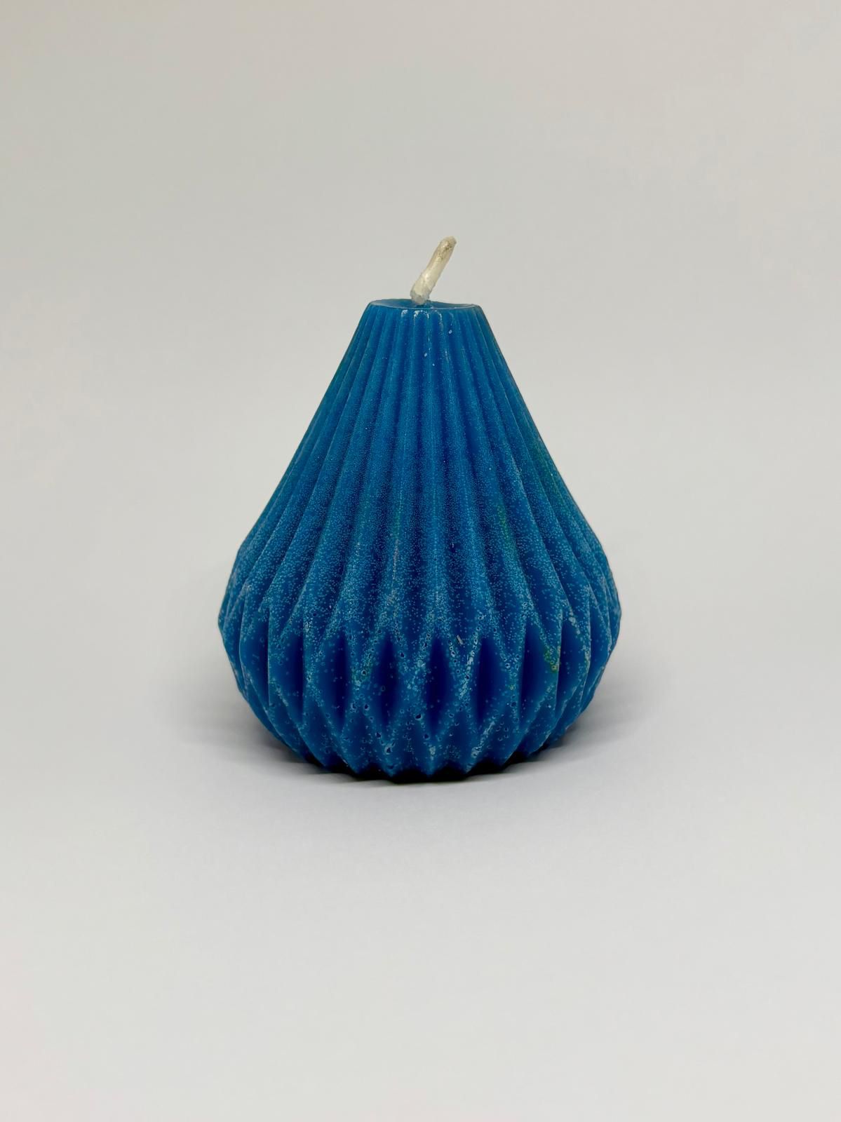 bougie en cône : bleu