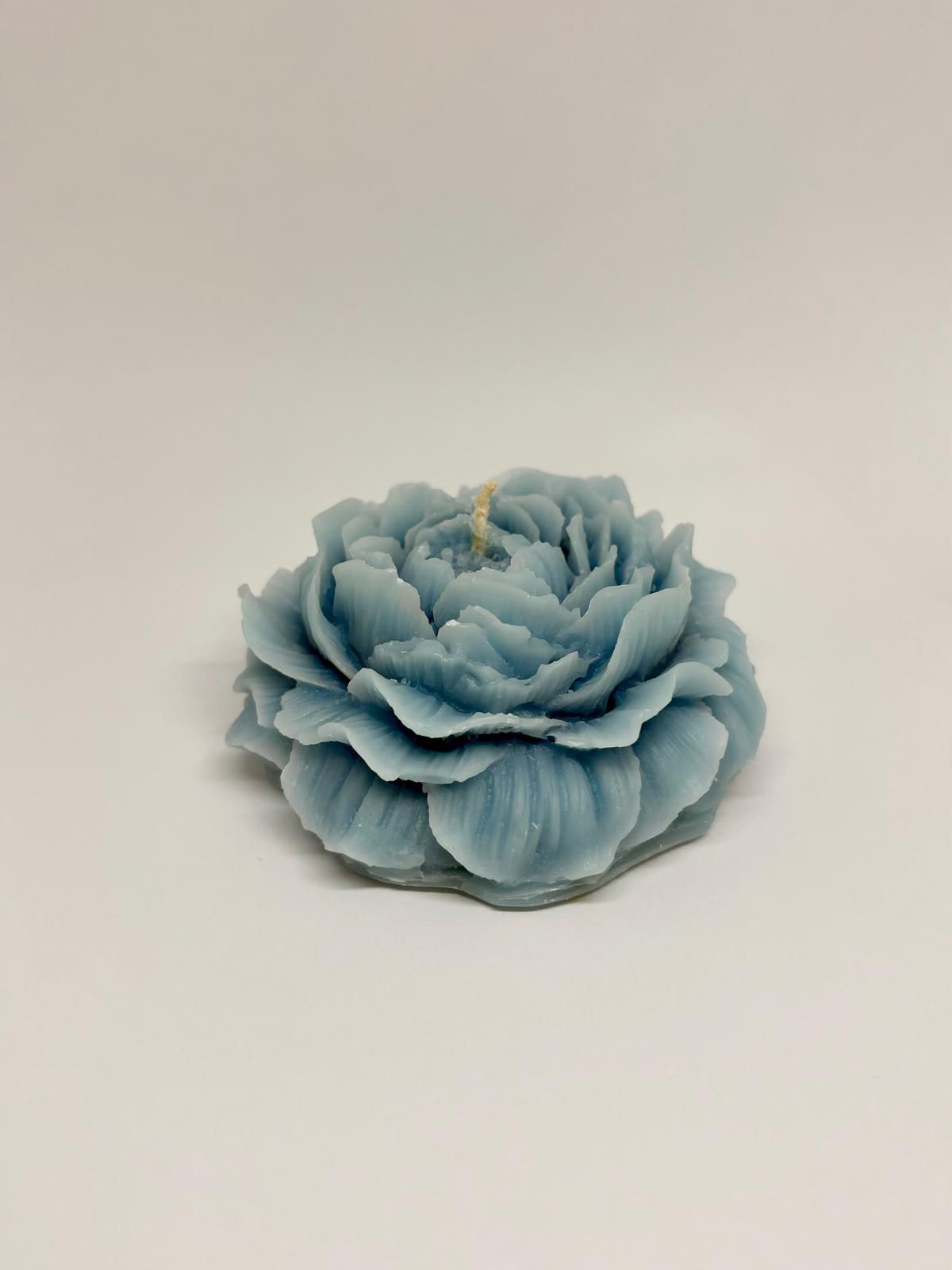 bougie en fleur : bleu clair