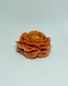 Bougie en fleur : Orange à paillettes