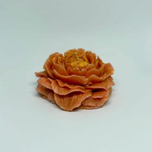 Bougie en fleur : Orange à paillettes