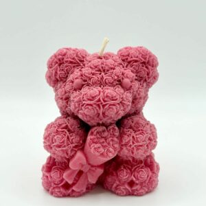 Bougie ourson : Rose