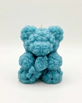 Bougie ourson : Bleu clair