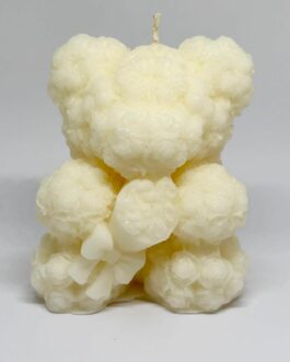 Bougie ourson : Blanc
