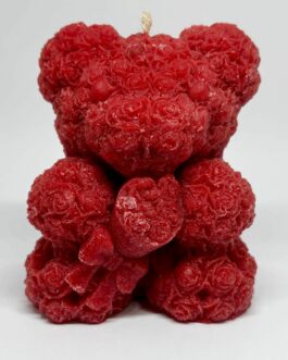 Bougie ourson : Rouge