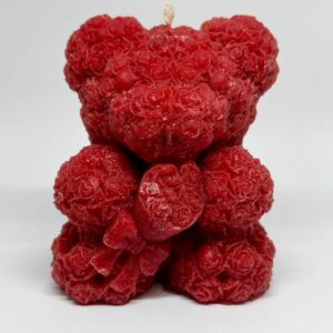 Bougie ourson : Rouge