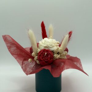 Bouquet de bougie rouge et blanc 6 cm Ø