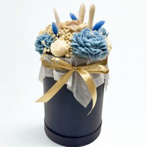 Bouquet de Bougies Bleu, Blanc & Doré