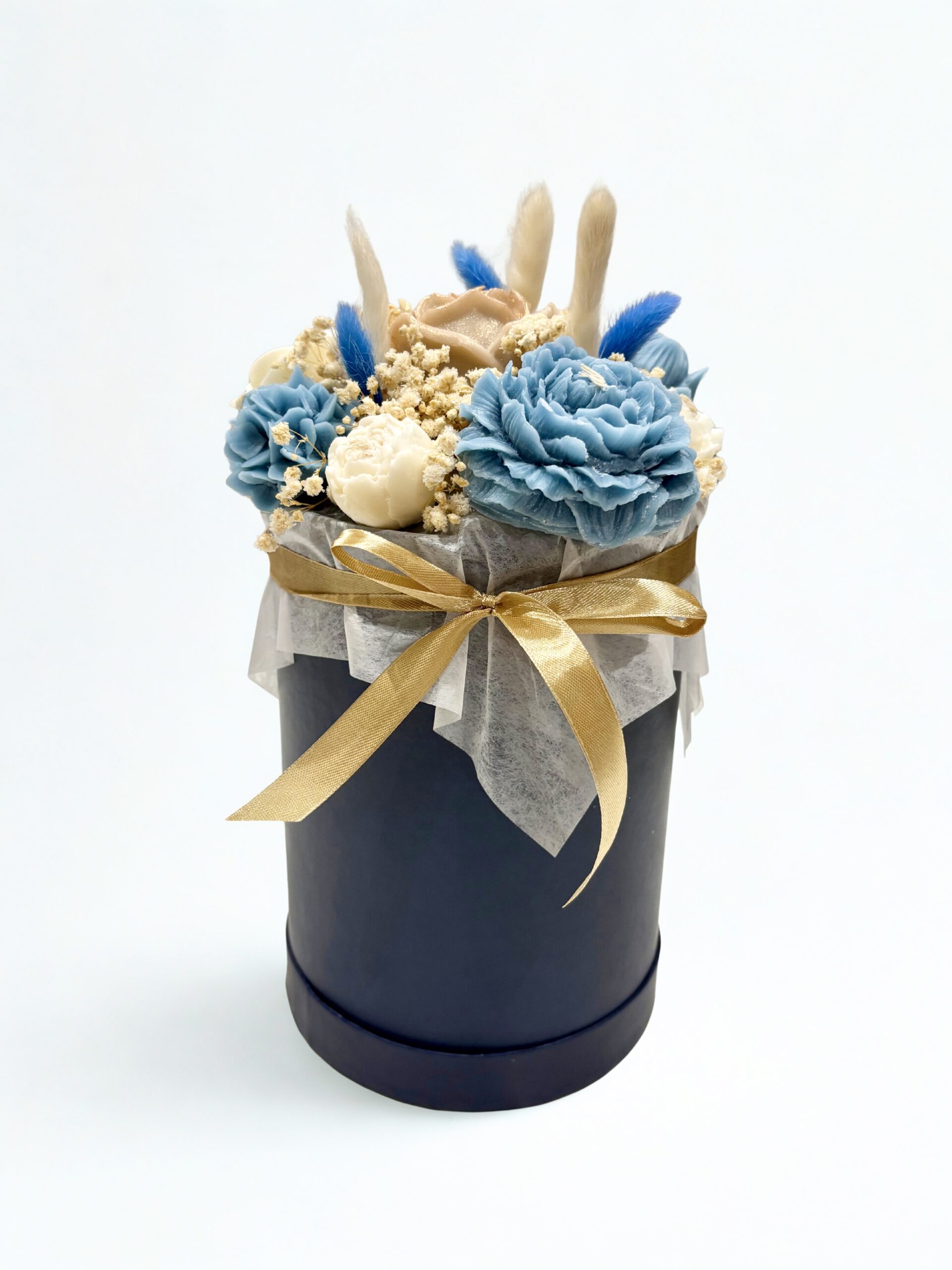 bouquet de bougies bleu foncé