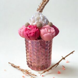 Bouquet de Bougies Rose & Blanc