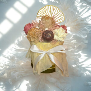 Bouquet de Bougies Blanc, Rose, Doré & Marron