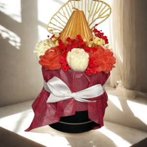 Bouquet de Bougies Rouge Doré & Blanc