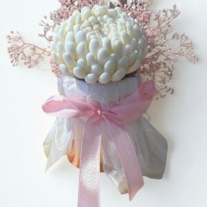 Bouquet de Bougie Blanc & Rose