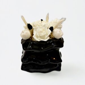 Bouquet de Bougies Blanc, Doré & Noir